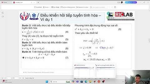 Mô phỏng bộ điều khiển hồi tiếp tuyến tính hóa ngõ ra trên MATLAB Simulink