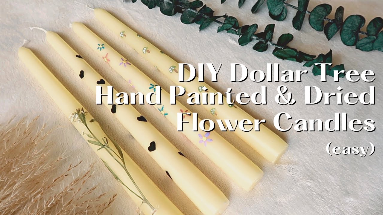 DIY Dried Flower Candle Tapers- Quick Dried Flower Craft