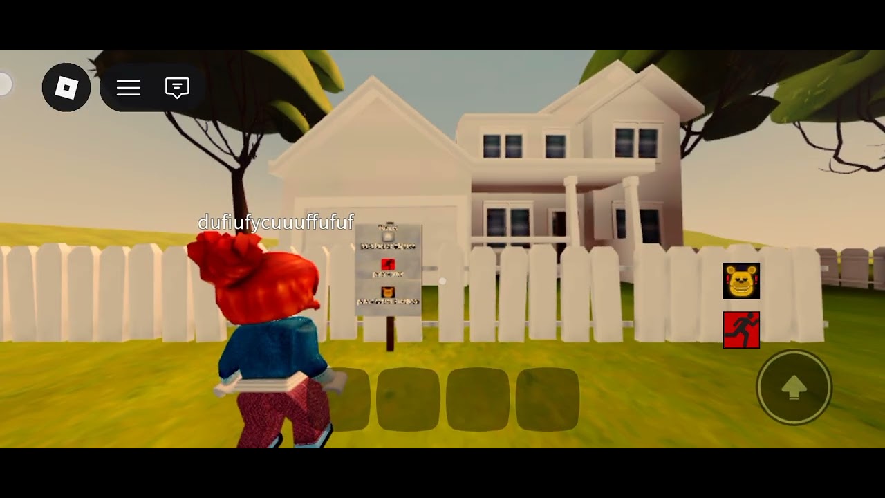 Jogando com minha irmã o jogo do hello neighbor do fredbear(parte 1) Roblox