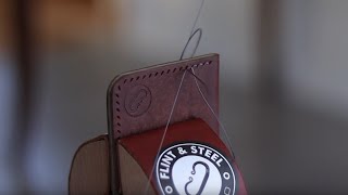 Making The Handmade Minimalist Leather Wallet (3 Minutes version) - The Flint And Steel Leather Co.