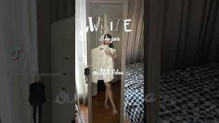 White Blazer Outfit Idea Evezybeautyworld