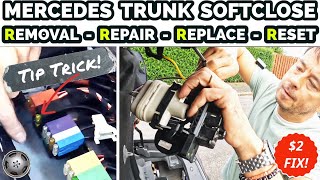 Mercedes SL Trunk Boot Soft Close Actuator: Removal - Repair - Replace - Reset! + Secret Panel Trick screenshot 2