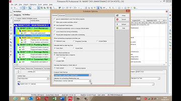 Scheduling Tutorial in Primavera