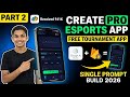 Khudka Tournament App Part 2 🔥 Google AI Studio + Firebase = Pro Esports App (Single Prompt 2026)