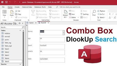 How to search data in Table access using Combo Box Dlookup in MS Access forms