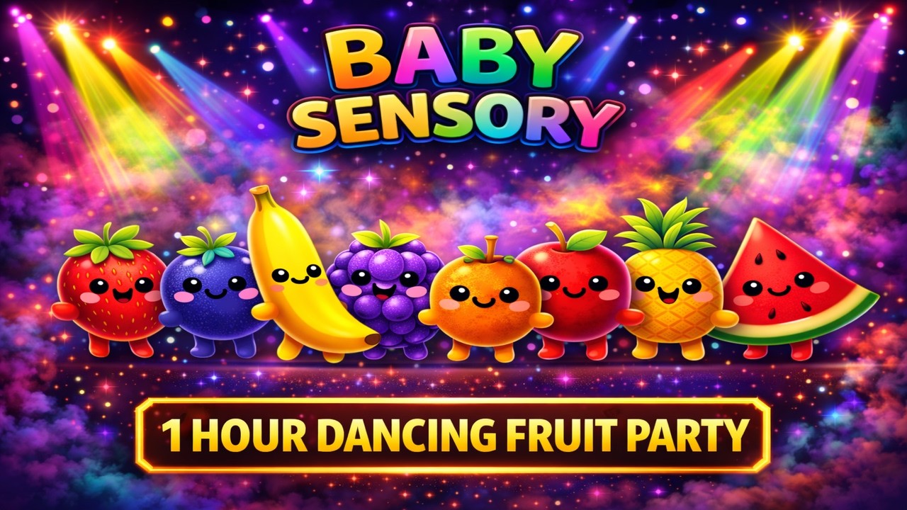 Dancing Fruit Party 🍓 Baby Sensory Video for Babies | 1 Hour