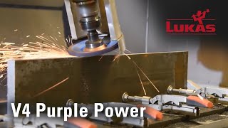 LUKAS Fächerschleifscheibe V4 Purple Power für ultimative Schleifleistungen - NEXT LEVEL SOLUTIONS.