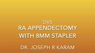 RA Appy with 8mm stapler