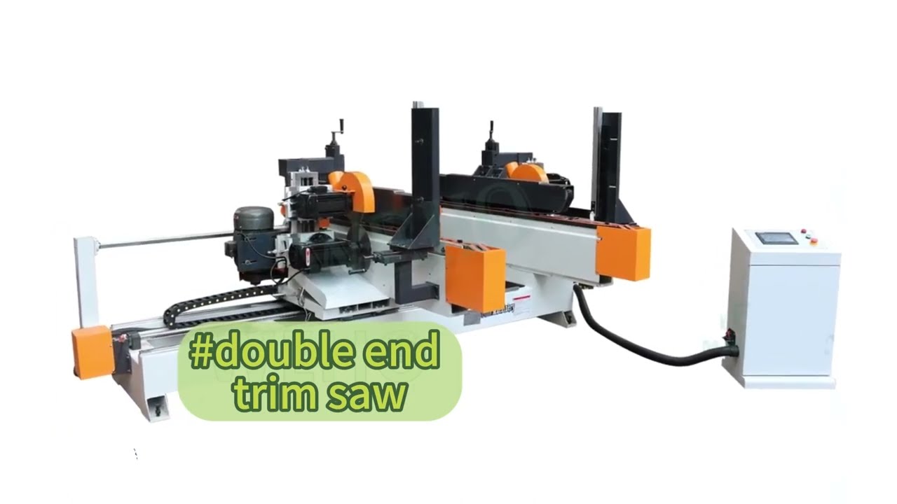 Wood profiler edge milling trimming sawing profiling machine Double end trim saw