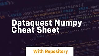 Celebrity dataquest numpy cheat sheet Profile