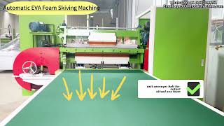 Automatic EVA Foam Skiving Machine - Precision Cutting of 50mm Foam in Half