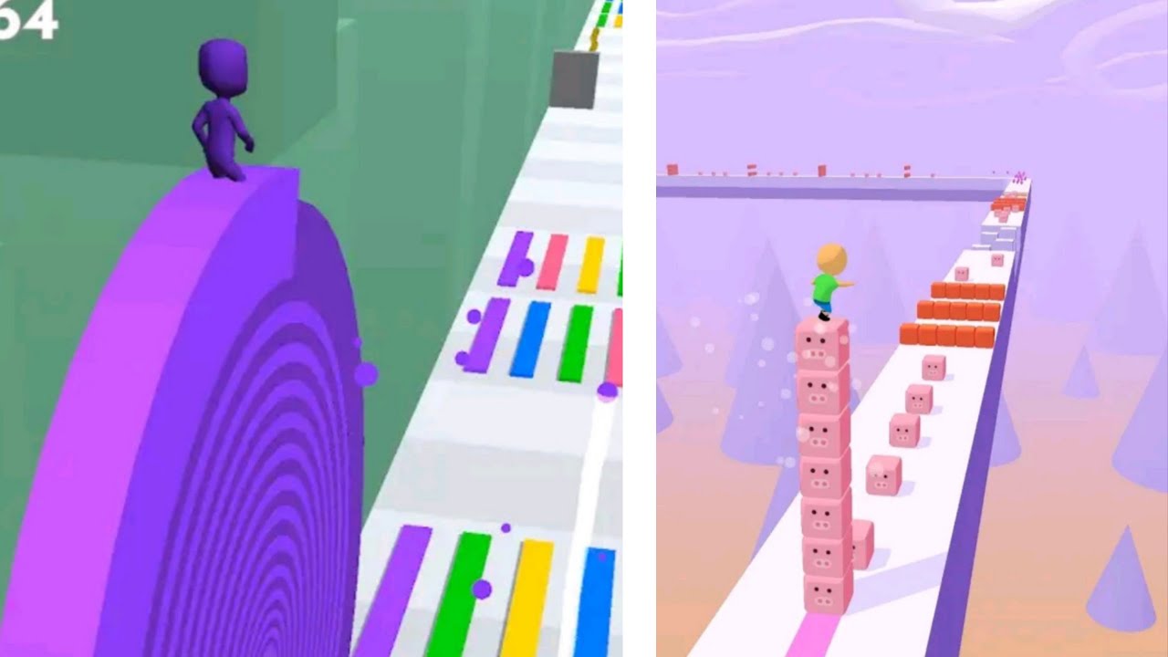 ✅Layers Roll 🆚 Cube Surfer || Best Gameplay Walkthrough Pro