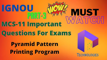 MCS 11 Important Questions For Exams ( Part-3) || IGNOU || DalalTechnologies