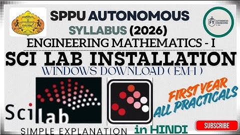 SCILAB Installation Tutorial for Engineering Mathematics | FY Engineering Autonomous Syllabus 2026