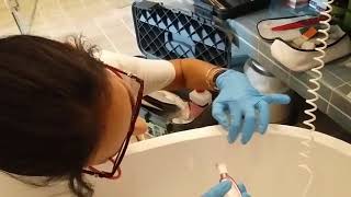 Restauro de banheira em silestone com cristalplant