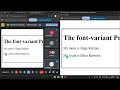 Font varient, opacity, navigator bar
