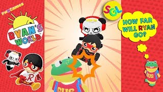 How Far Will Red Titan Go in TAG WITH RYAN | 350 Pizza 🍕 to get Rocket | Ryan ToysReview Game App screenshot 3