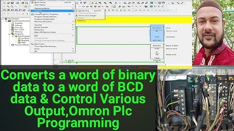 Converts a word of binary data to a word of BCD data & Control Various Output,Omron Plc Programming