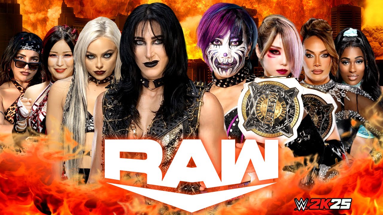 Rhea Ripley Iyo Sky Liv Morgan Raquel vs Asuka Kairi Sane Nia Jax Lash - WWE RAW 30/Dec/2025