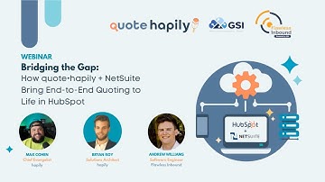 End-to-End Quoting in HubSpot with NetSuite Integration | quote•hapily Webinar