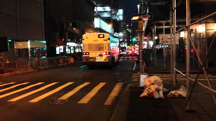 MTA Bus: MCI D4500CL [#3464] QM8 Express Bus @ Trinity Place & Thames Street