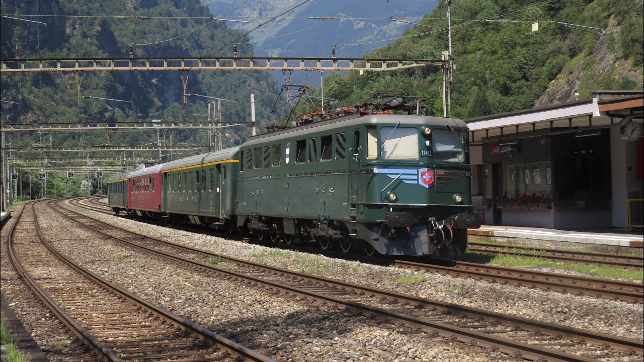 Die Ae 6/6 11411 mit dem Erlebniszug auf der Gotthardbahn | Special train Switzerland - 10.08.2024