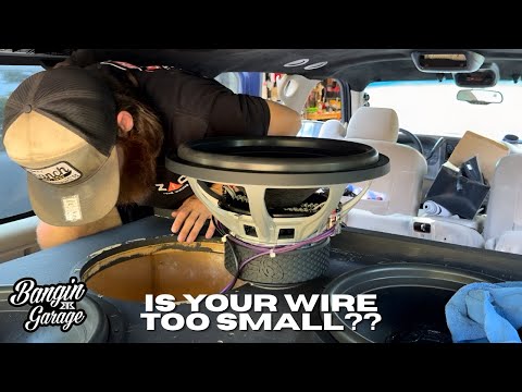 Video Is 8 Gauge + 10 Gauge Speaker Wire OVERKILL?! Rewiring Four 15s for a JP53 | BANGIN GARAGE Ep. 9