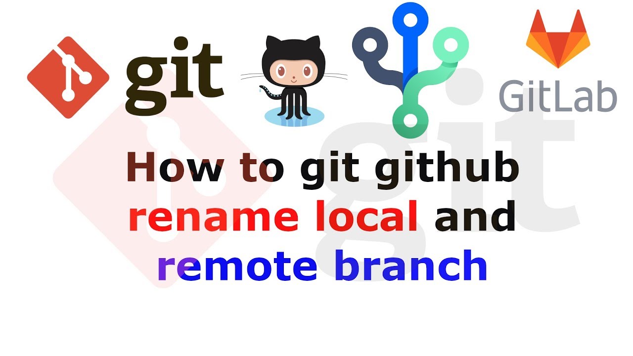 How To Git Github Rename Local And Remote Branch - Youtube