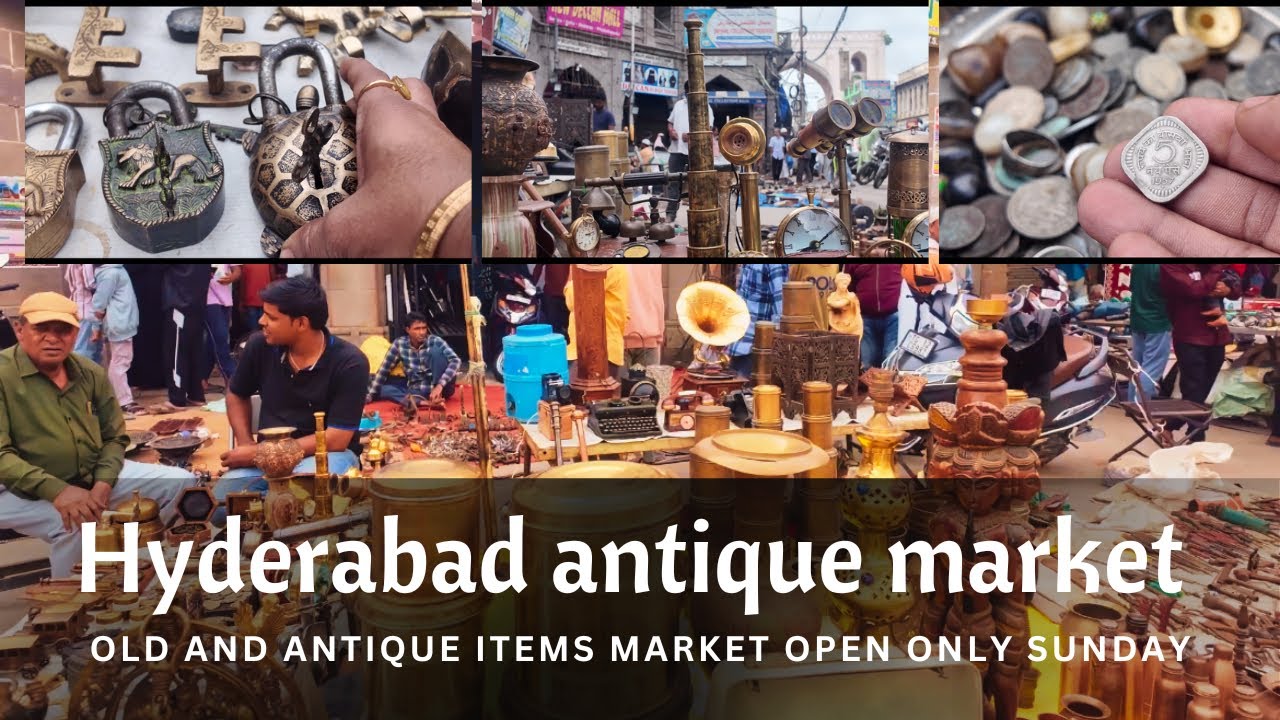 Hyderabad old antique market | Charminar Sunday market |antique bazar | decorative antique items |