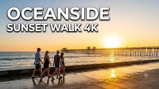 Oceanside Sunset Walk 4K | Hidden Beaches & Strand ASMR