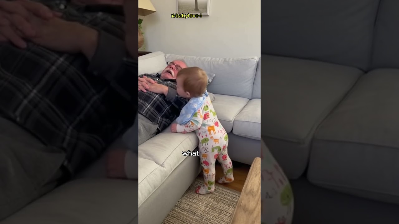 Baby's Reaction to Grandpa's Scare is Priceless