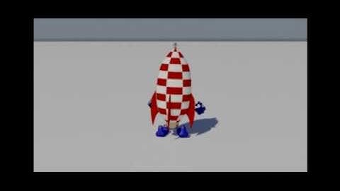 3D Animation - Rocket, Particle Systems