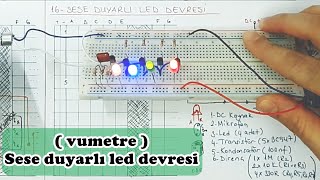 Sound sensitive LED circuit (vumeter)
