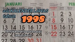 KALENDER LAWAS TAHUN 1998