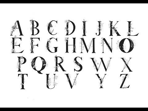 【brush lettering】英文字母也可以开出花-衬线体英文&plan doodle-serif capital