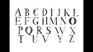 【brush lettering】英文字母也可以开出花-衬线体英文&plan doodle-serif capital