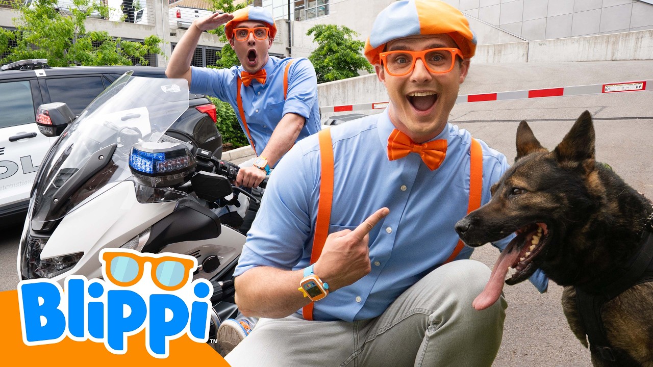 Blippi Meets Heroes at the Police Department | Community Workers | Educational Videos for Kids
