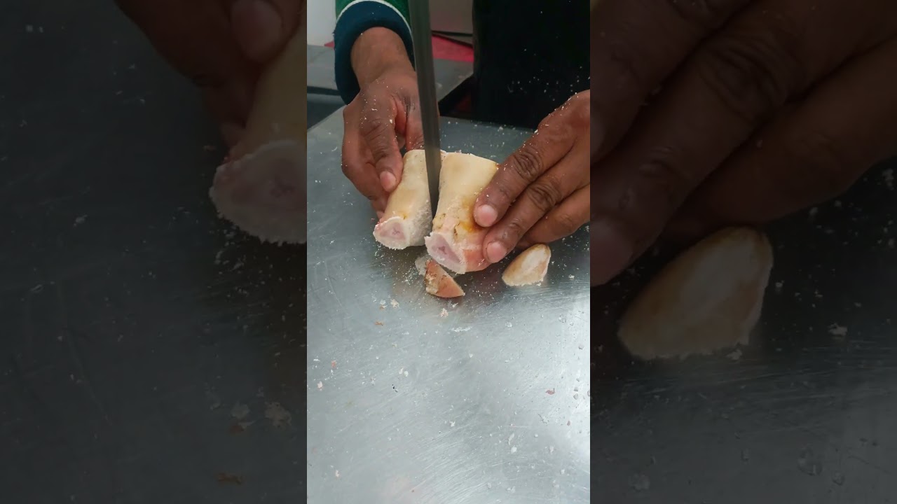 frozen beef paya cutting skills 🐄