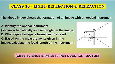 The above image shows the formation of #samplepaper #refraction #physics #lens #magnification #viral