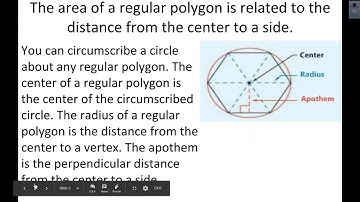 Geometry 10 3 Area of Regular Polygons Part 1