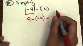 Simplifying (absolute value/parenthesis)