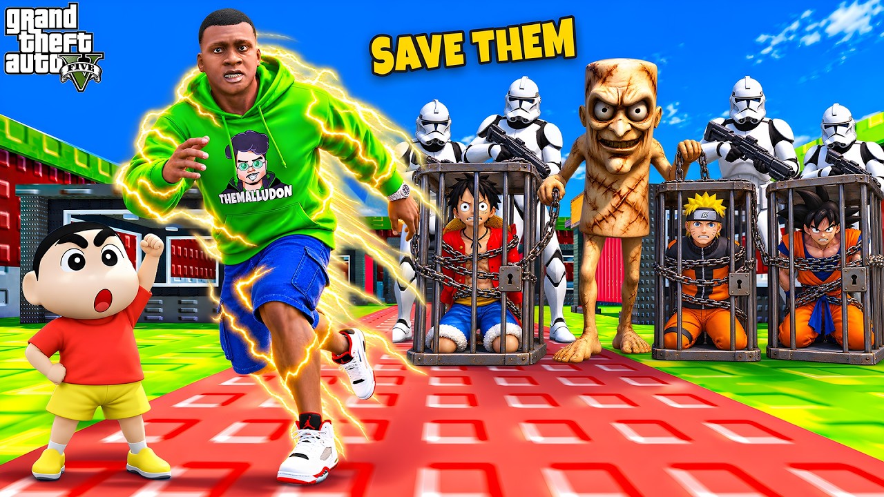 Franklin Gets FLASH Powers to Save LUFFY & NARUTO! 😱 | GTA 5 Malayalam