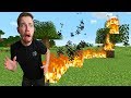 Minecraft Survival Except Everything You Touch Catches ON FIRE!