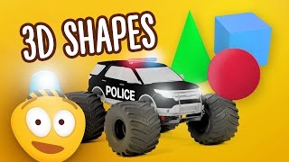 Learn Shapes with Monster Trucks Race | Videos For Children | Fire Brigade | Rescue City Heroes