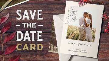 DIY Save The Date Wedding Card Design | Step By Step Tutorial