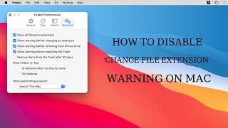 How to Disable ‘Change File Extension’ Warning on Mac