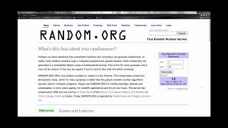 Authentic OG number generation on random.org (free number pick)