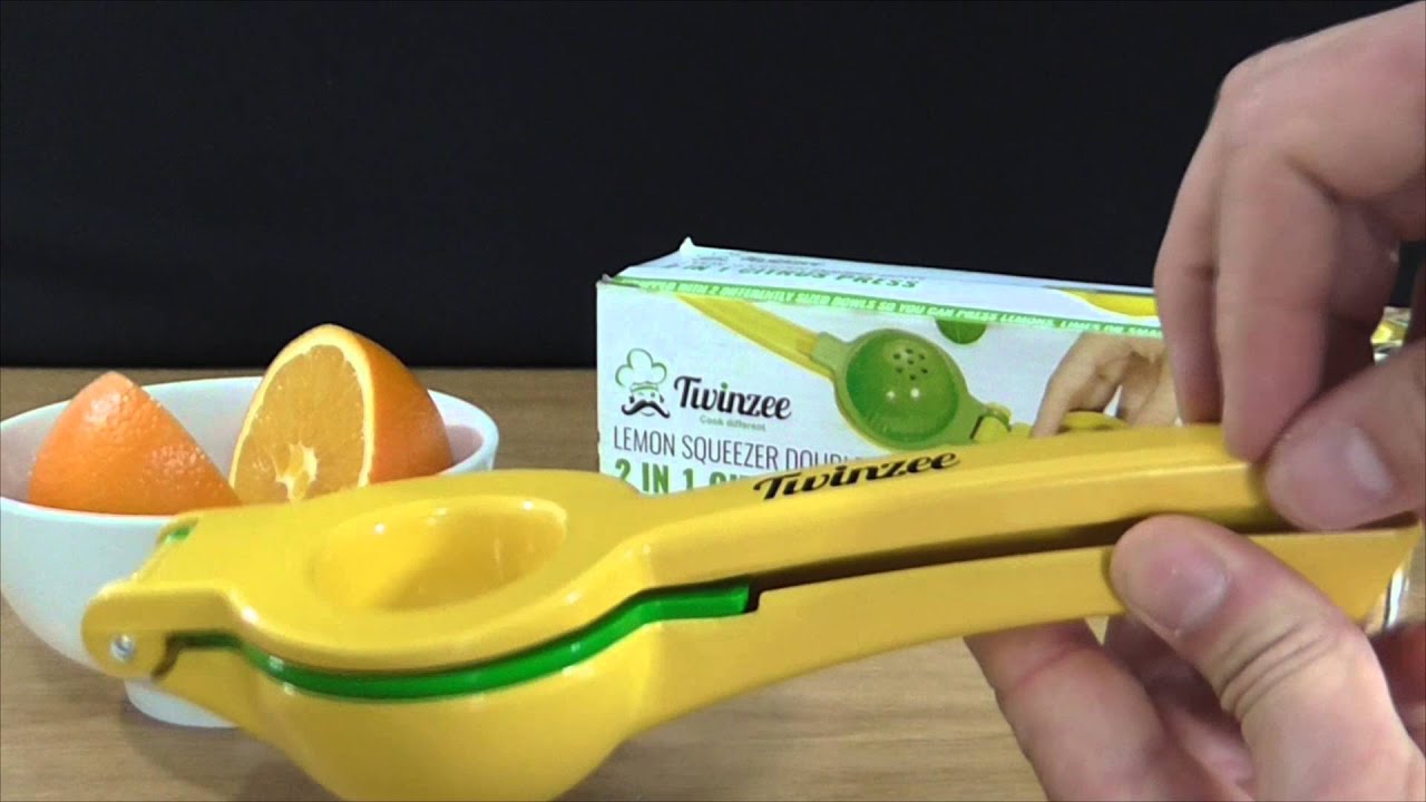 Exprimidor manual de naranja lima limón Twinzee - YouTube