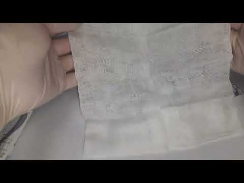 Серветка марлева стерильна 45*29 Білосніжка 2- шарова № 1 (295808), видео 1