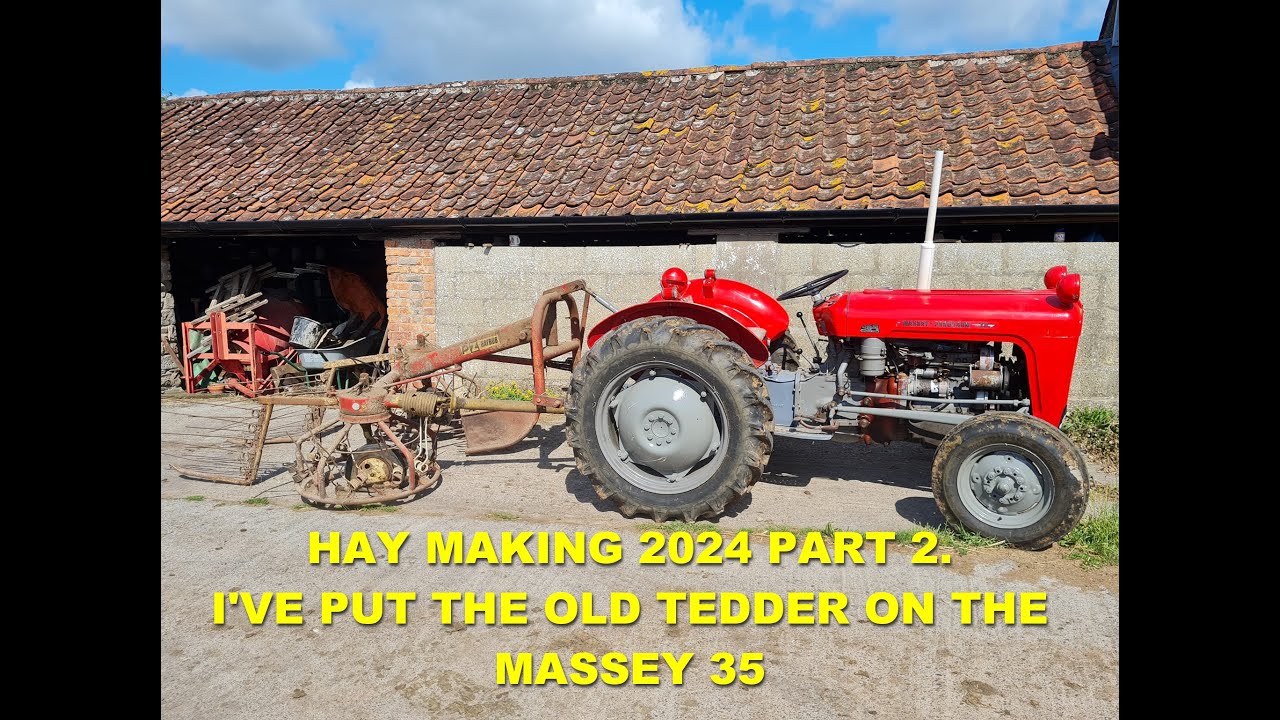 ЗАГОТОВКА СЕНА 2024 ЧАСТЬ 2. Я УСТАНОВИЛ СТАРУЮ ВОРОШИЛКУ НА MASSEY 35